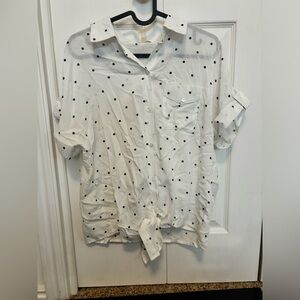 Love Notes, White button up Blouse